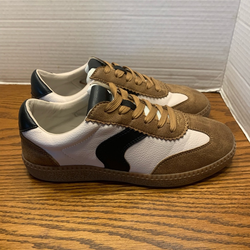 Corkys White, Brown & Black Retro Casual Sneakers women’s size 8 comfort casual - Picture 8 of 11